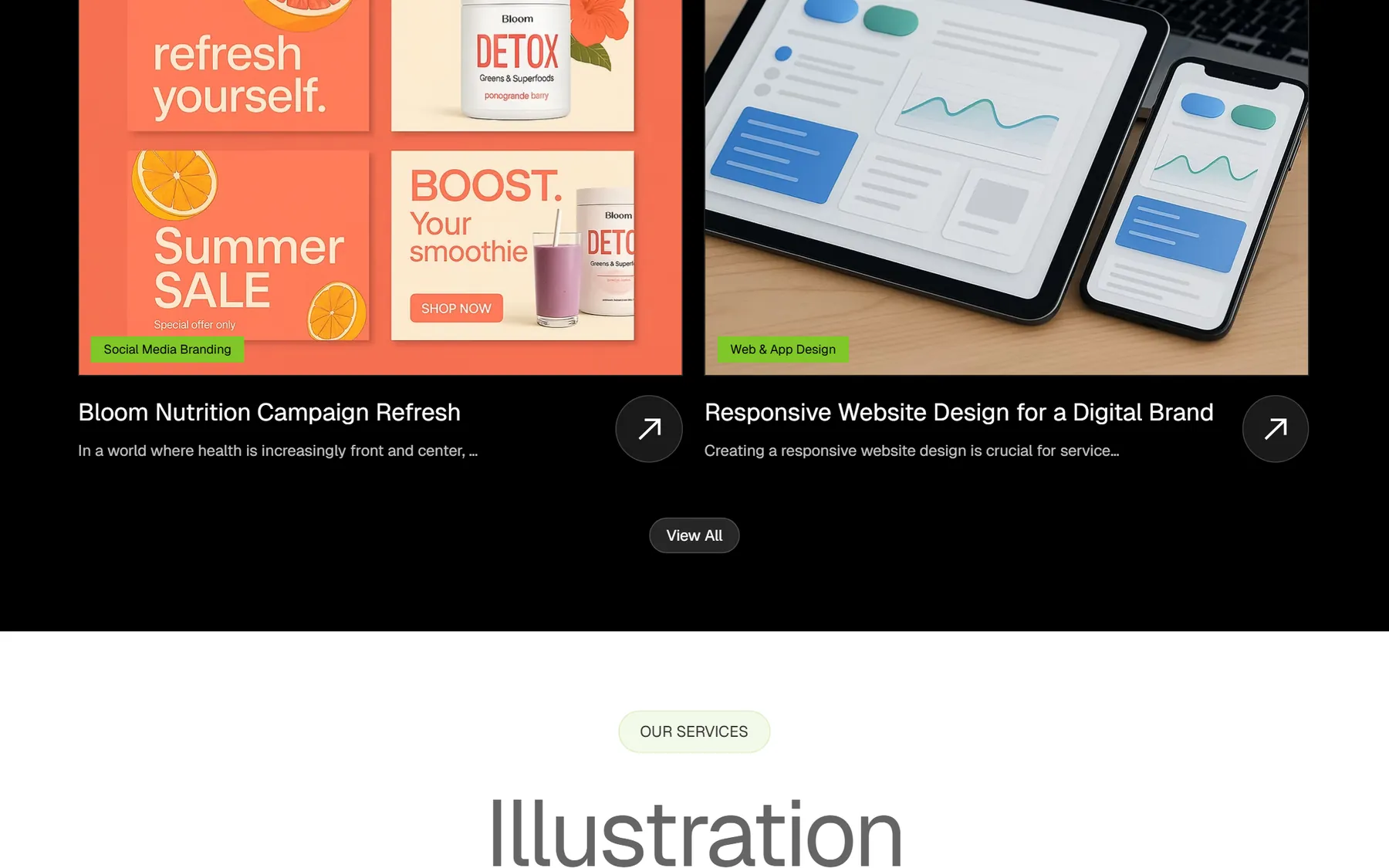Agency website, screen 4