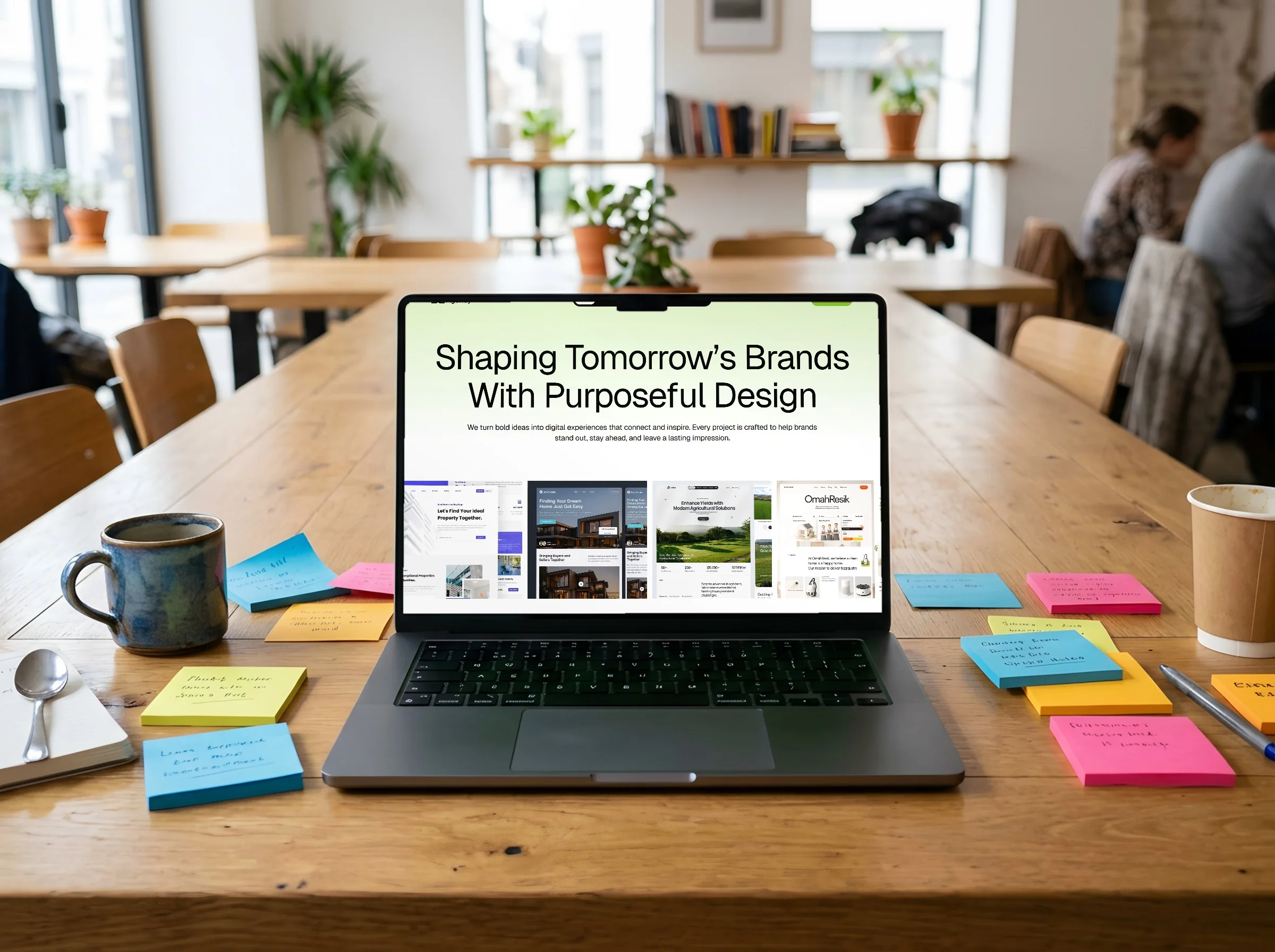 Agency website on a device