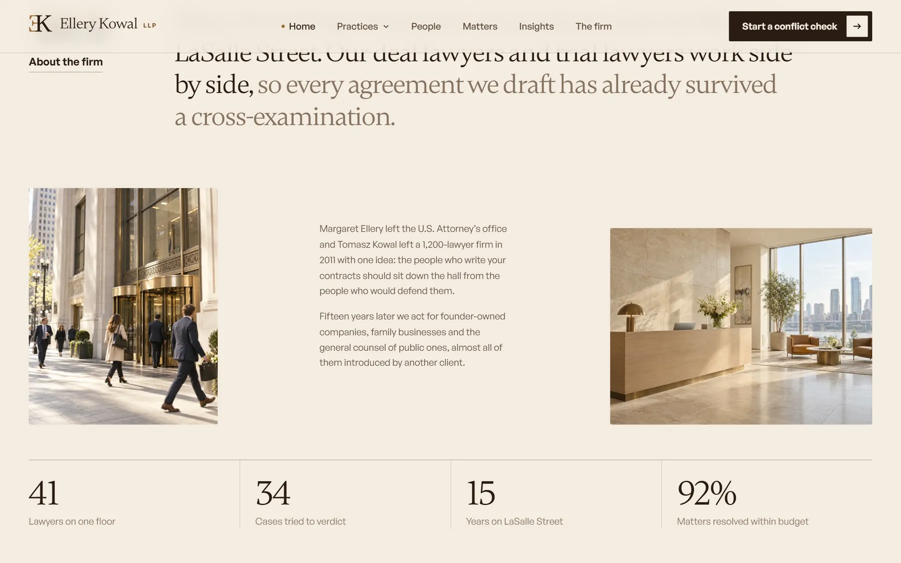 Ellery Kowal, further down the homepage