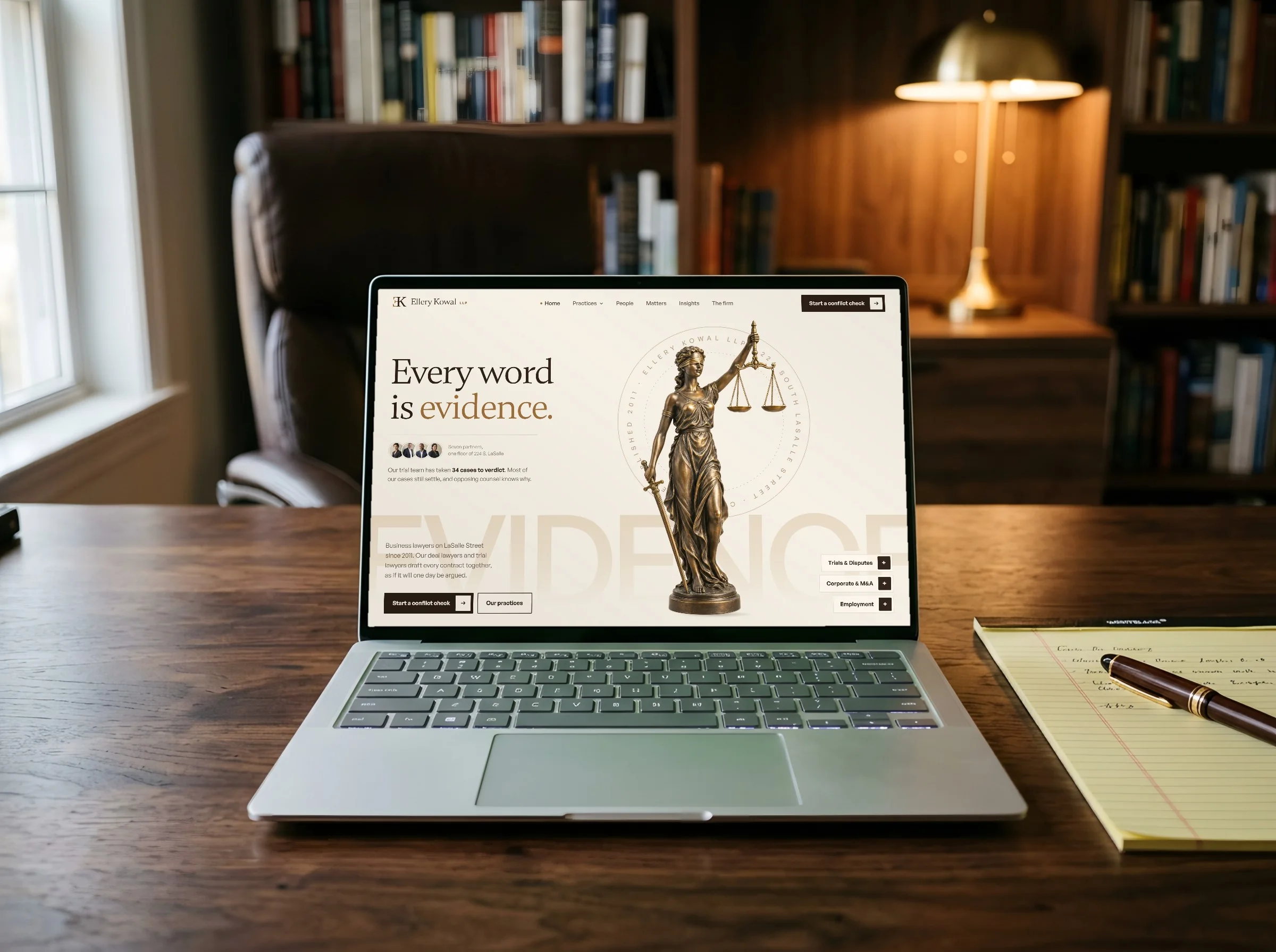 Ellery Kowal website on a device