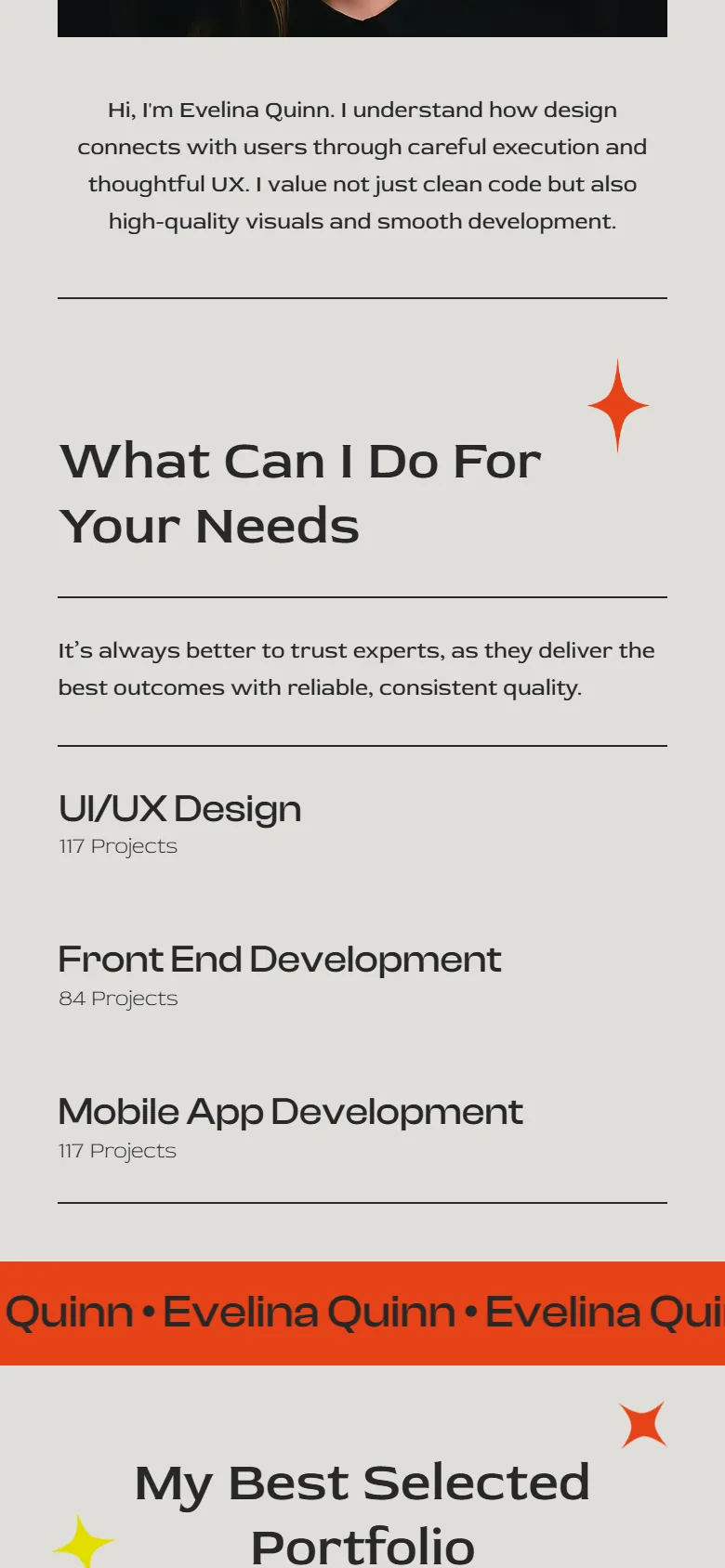 Evercraft further down the homepage on a phone
