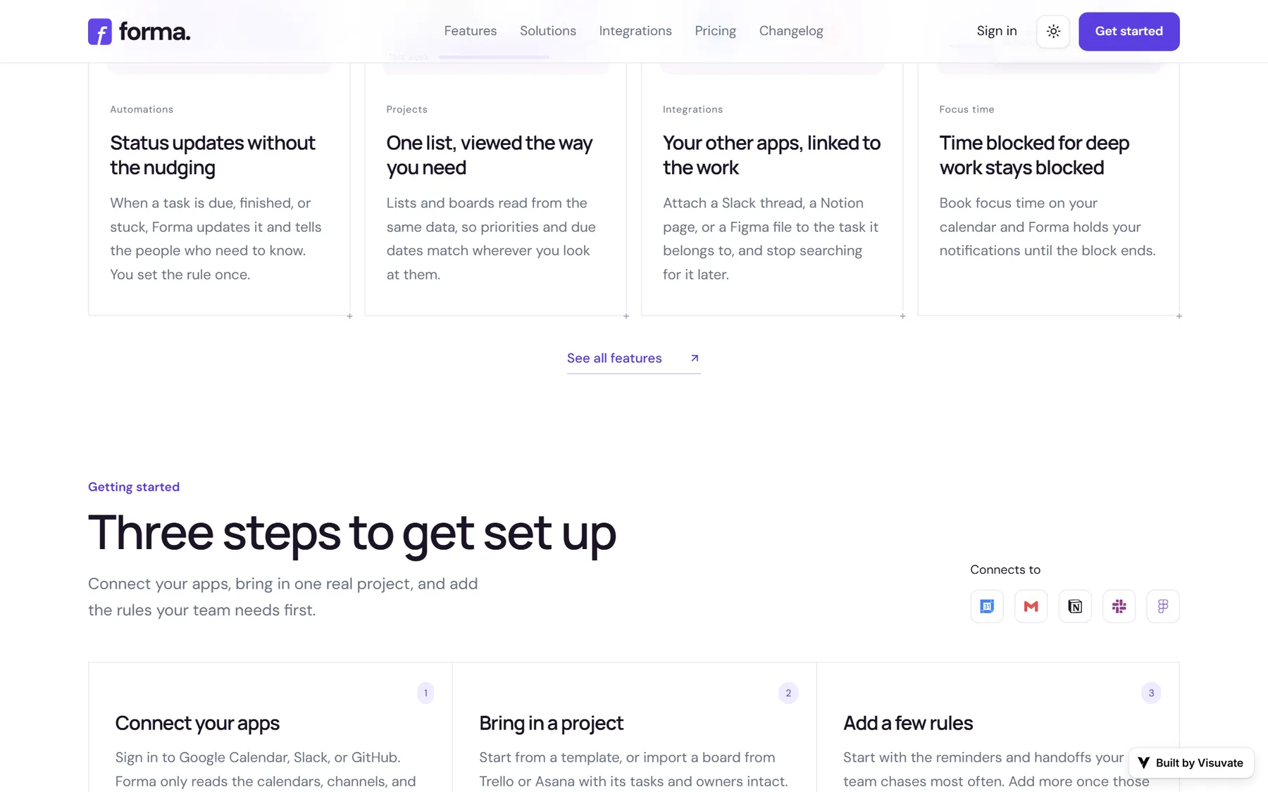 Forma, another section on desktop
