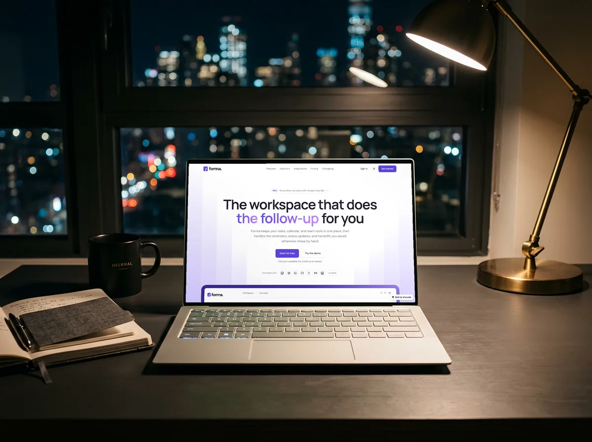 Forma website on a device