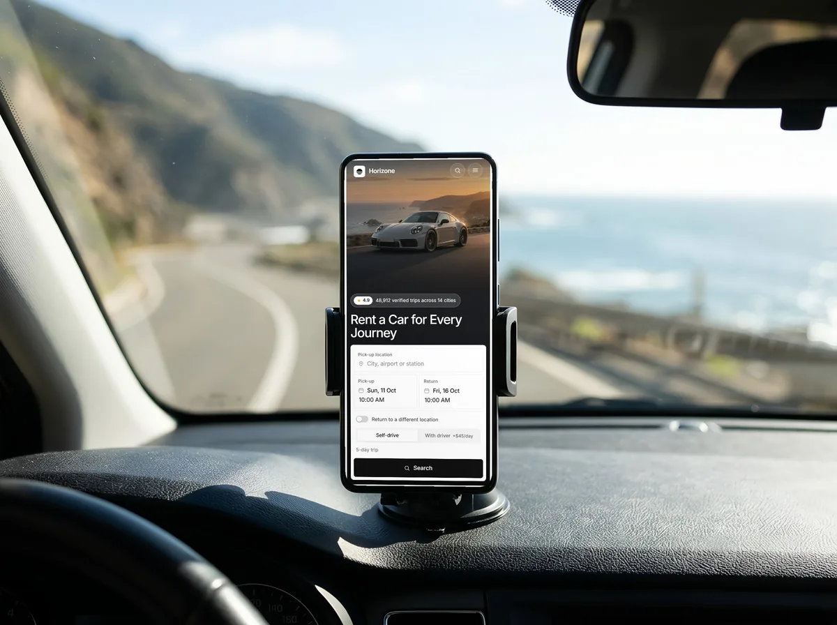 Horizone website on a device