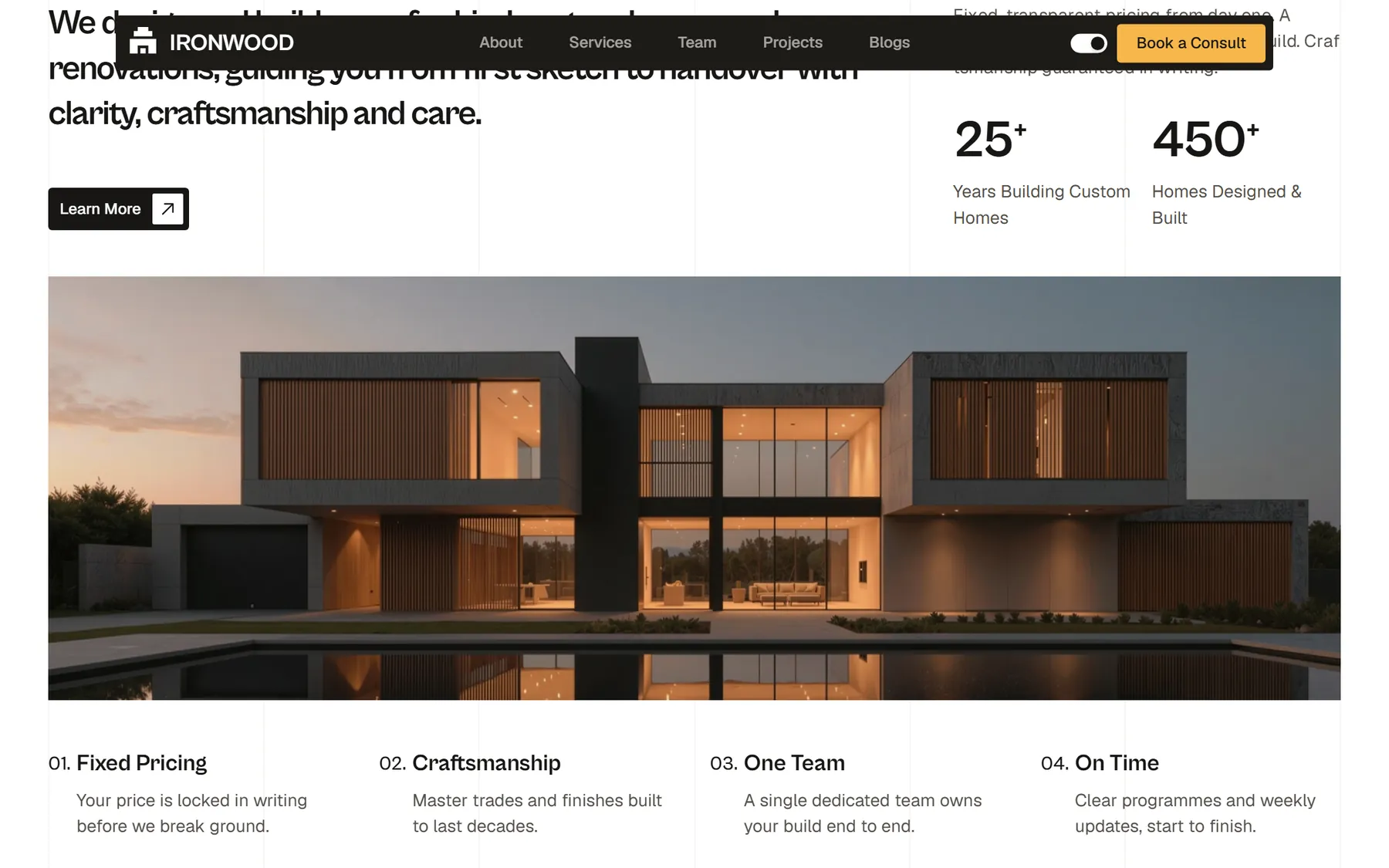 Ironwood, further down the homepage