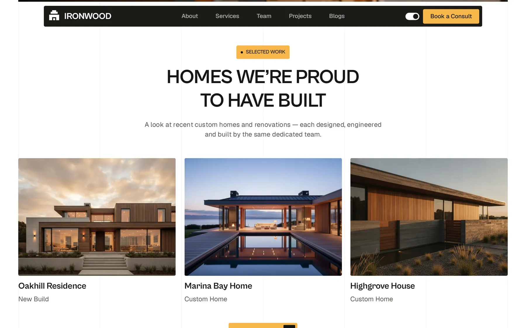 Ironwood website, screen 4