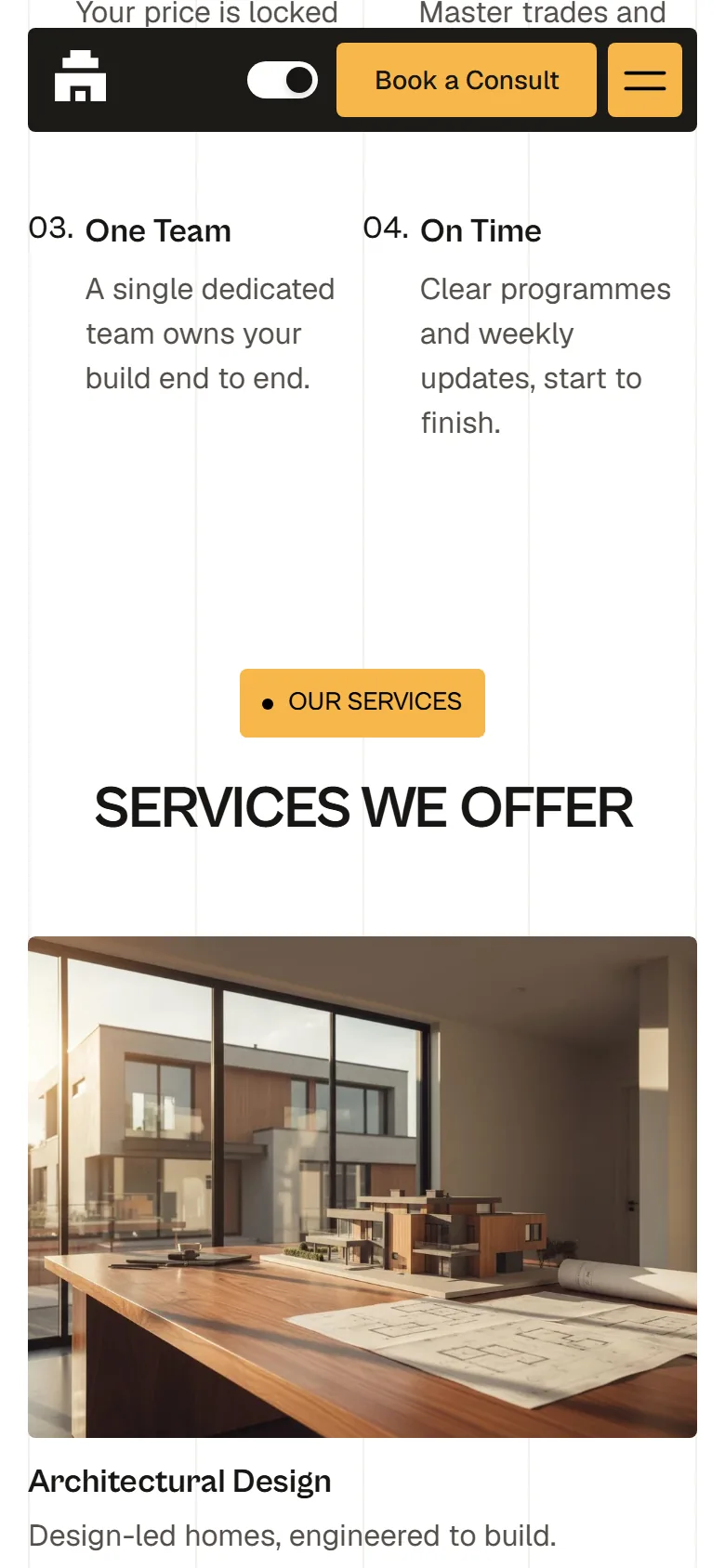 Ironwood further down the homepage on a phone