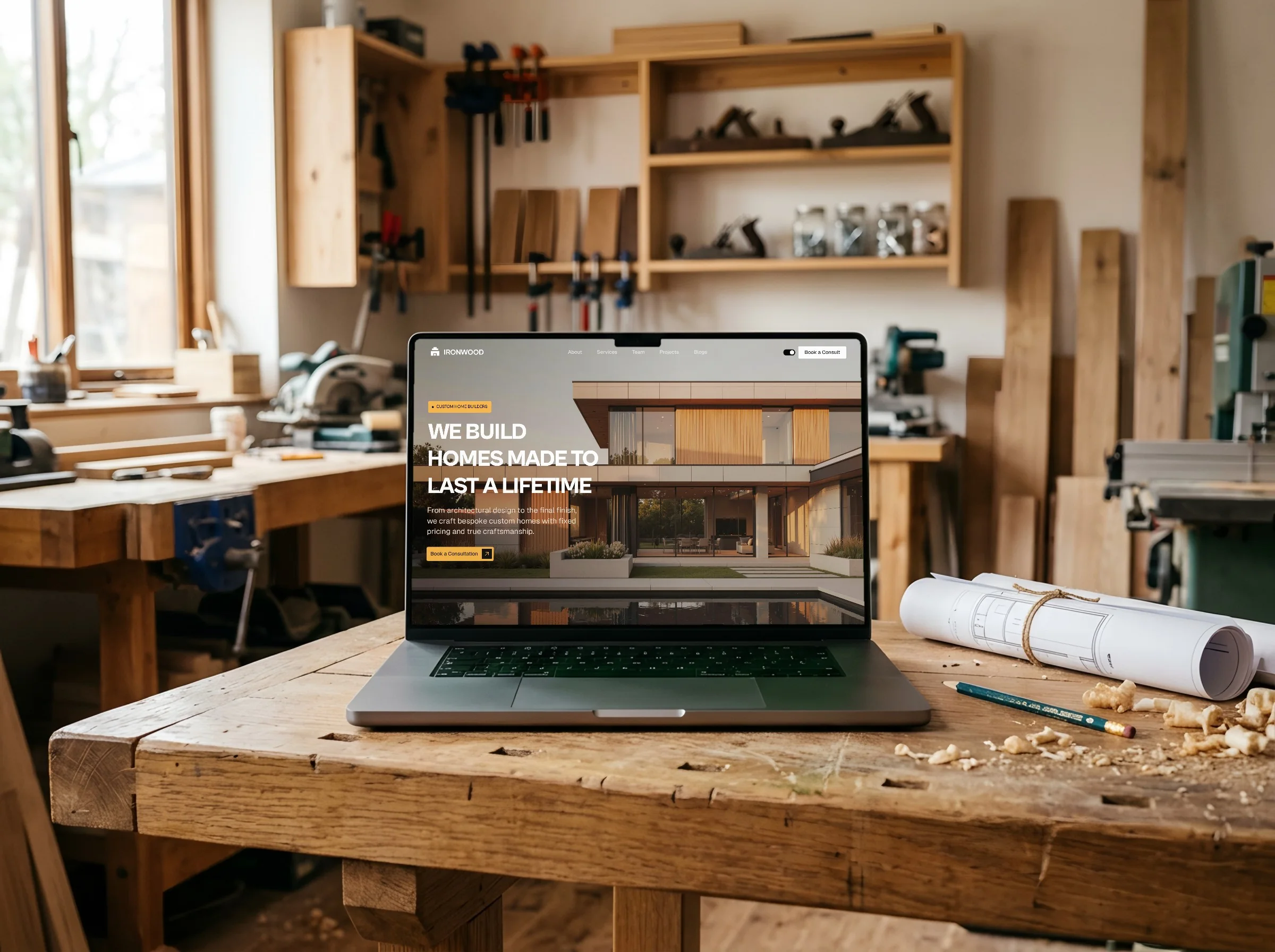 Ironwood website on a device
