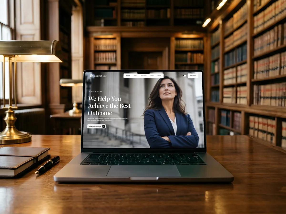 Kingswell Law website on a device