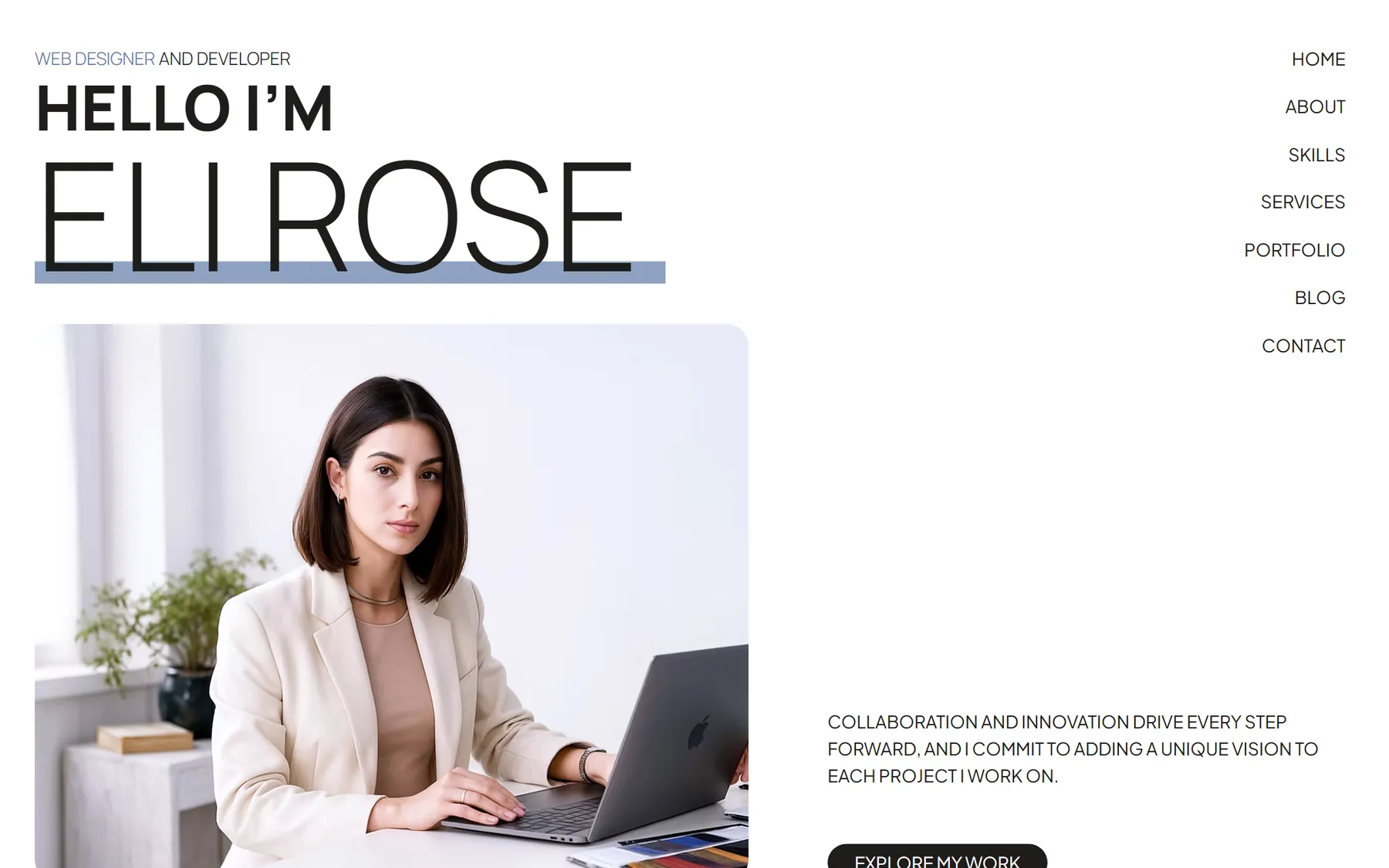 Launchfolio homepage on desktop