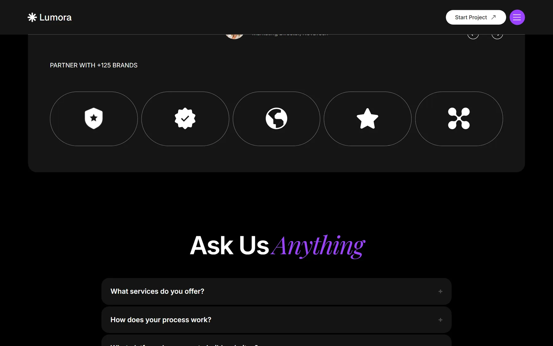 Lumora website, screen 5