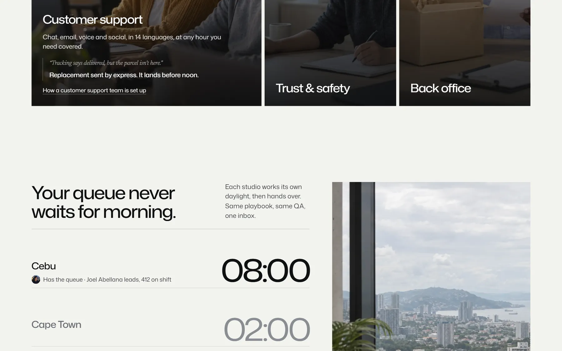 Parley website, screen 4