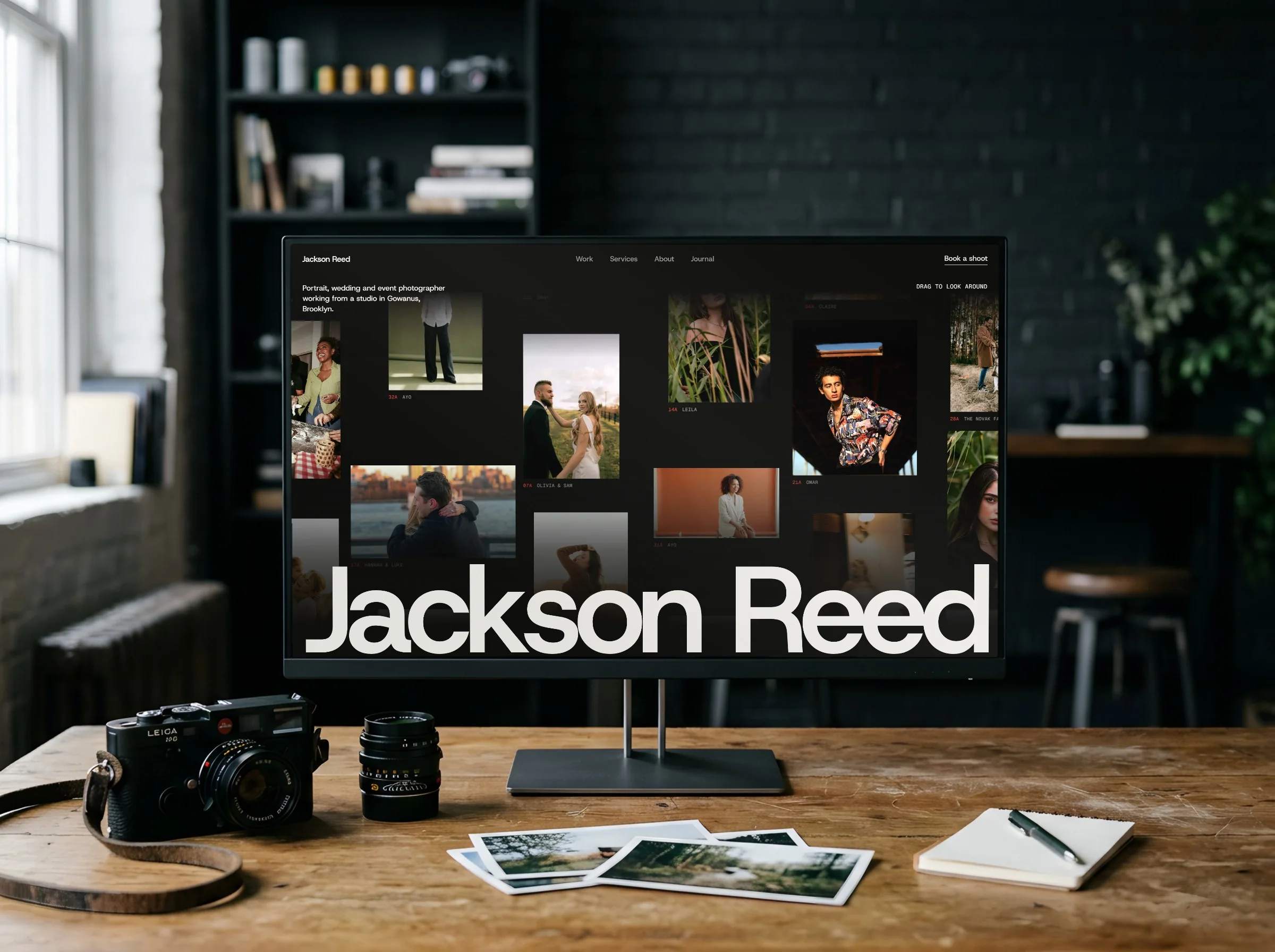 Photofolio website on a device