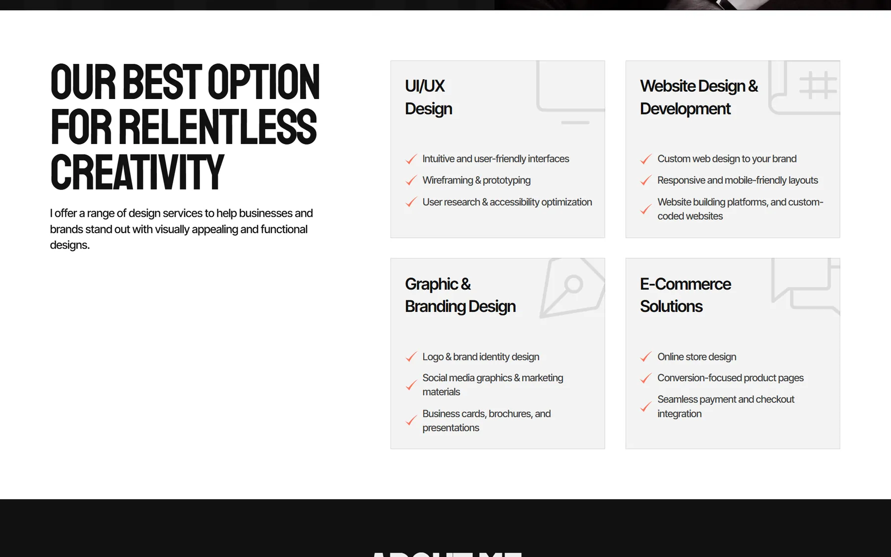 ShowIn, further down the homepage