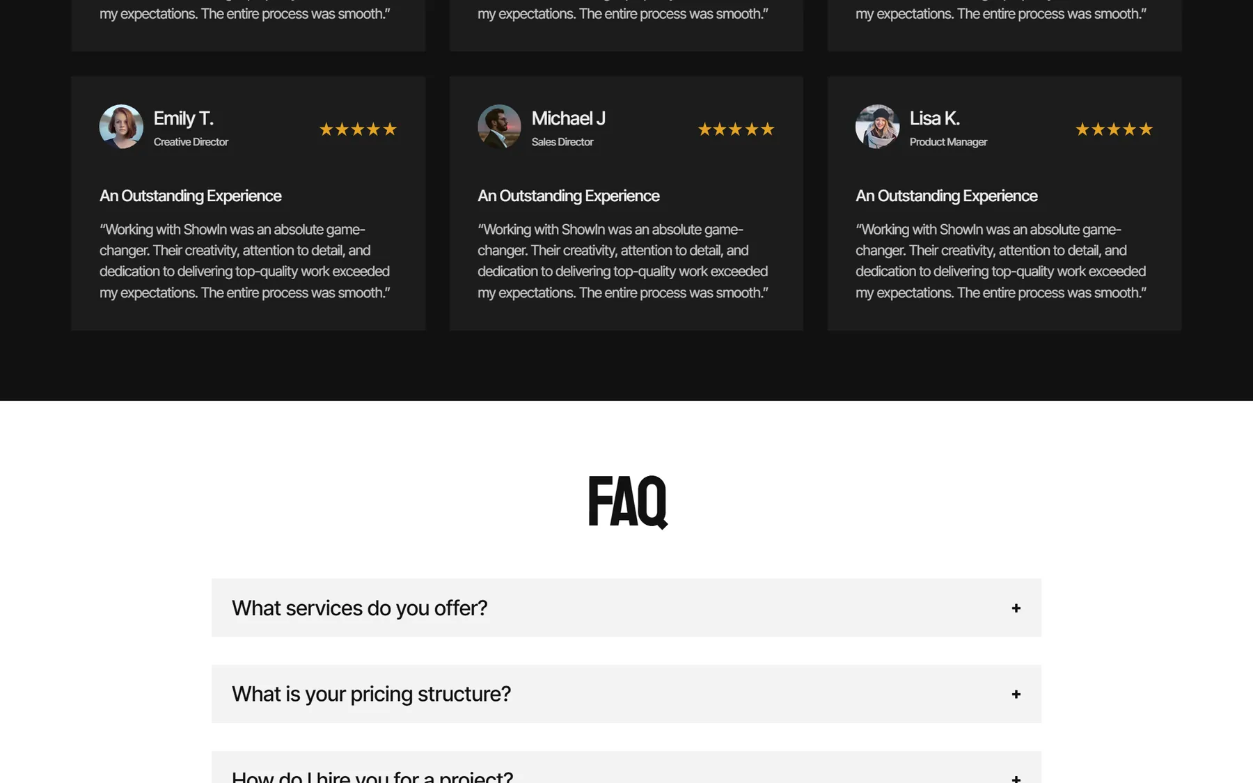 ShowIn website, screen 5