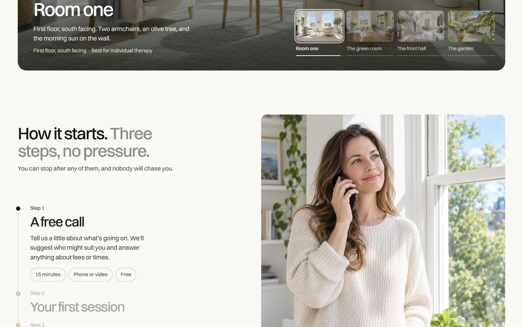 Stillroom website, screen 5
