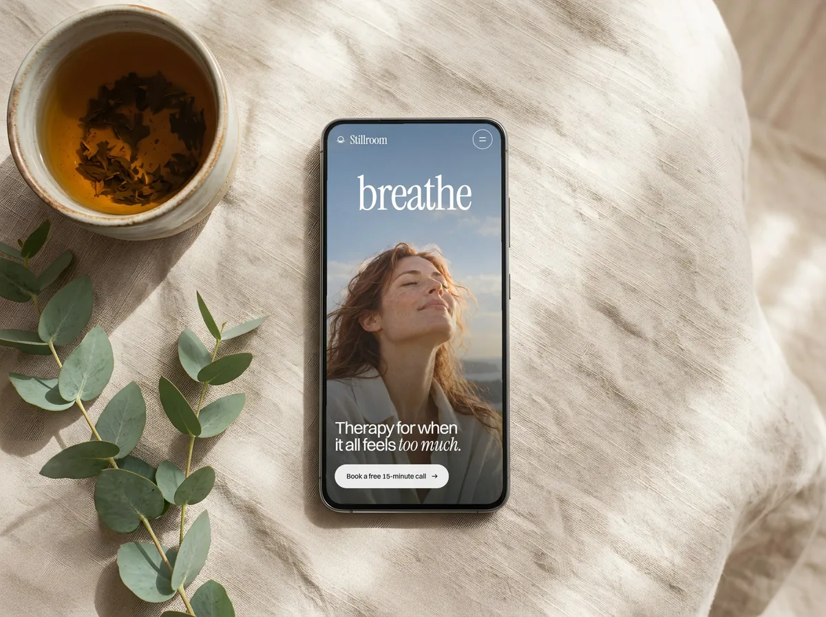 Stillroom website on a device