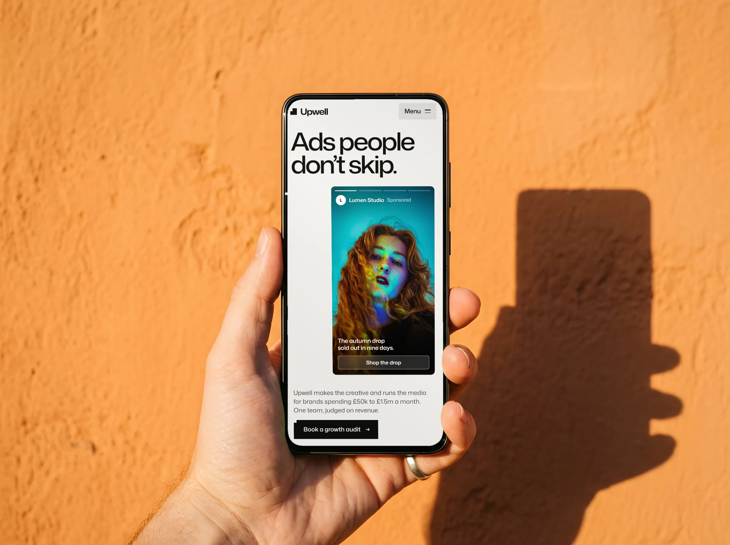 Upwell website on a device