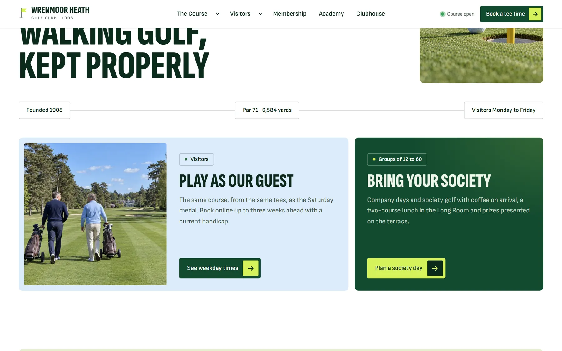 Wrenmoor Heath, further down the homepage