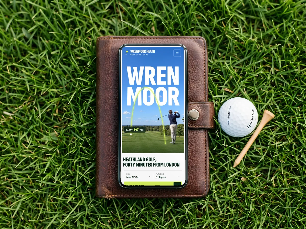 Wrenmoor Heath website on a device
